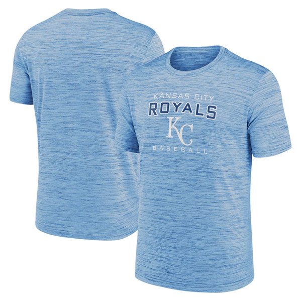 Men's Kansas City Royals Blue Velocity Practice Performance T-Shirt